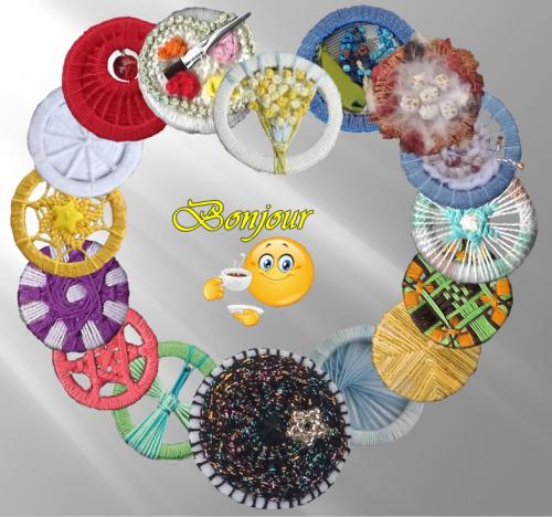 Bouton Dorset : Décembre  en ciel étoilé