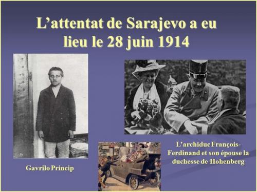 28 juin 1914 : Assassinat de l'Archiduc François-Ferdinand à Sarajevo