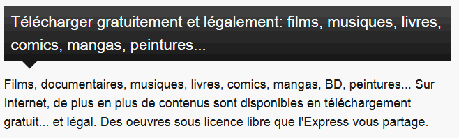 C'est gratuit et c'est légal