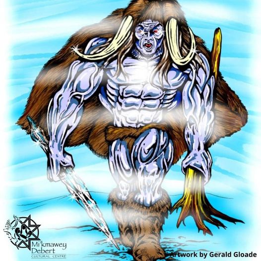 Peut être une illustration de texte qui dit ’Mikmawey Debert CULTURAL CENTRE twork by Gerald Gloade’