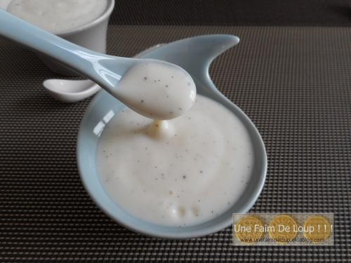 Crème dessert au chocolat blanc et à la vanille