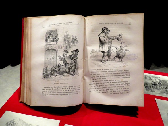 Une superbe exposition de livres de contes a eu lieu à la médiathèque Victorine de Chastenay