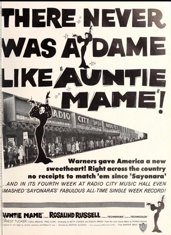 AUNTIE MAMA BOX OFFICE USA 1958