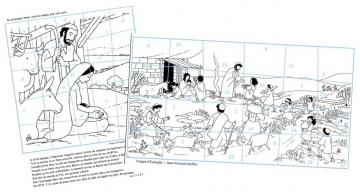 Calendrier de l'avent à colorier