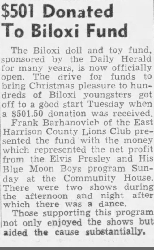 ELVIS 6 NOVEMBRE 1955