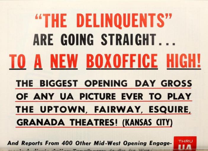 BOX OFFICE USA DU 20 FEVRIER 1957 AU 26 FEVRIER 1957