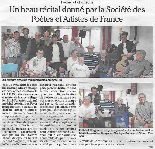ECHOS DU 23 AVRIL