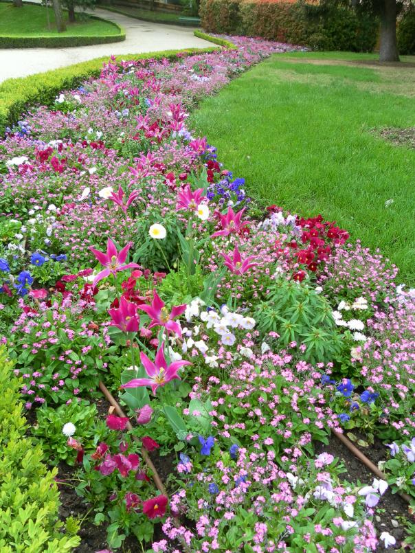 En rentrant at home à travers le parc Rochegude