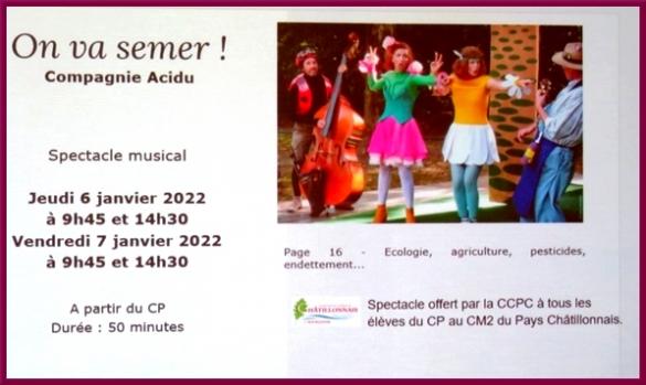 Le "Programme Jeune Public" du Théâtre Gaston Bernard pour 2021-2022a été présenté par sa Directrice, Catherine Miraton....