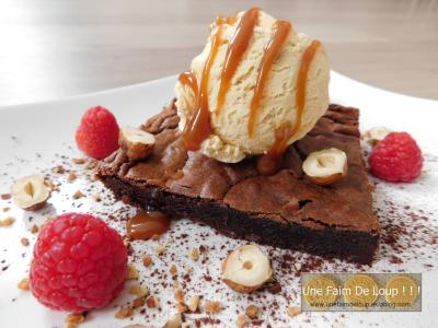 Assiette brownie tout caramel