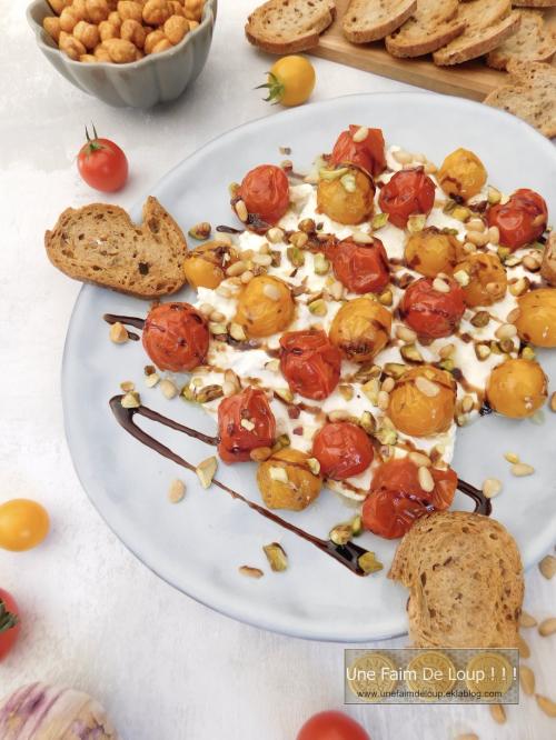 Dip de burrata & tomates cerises rôties