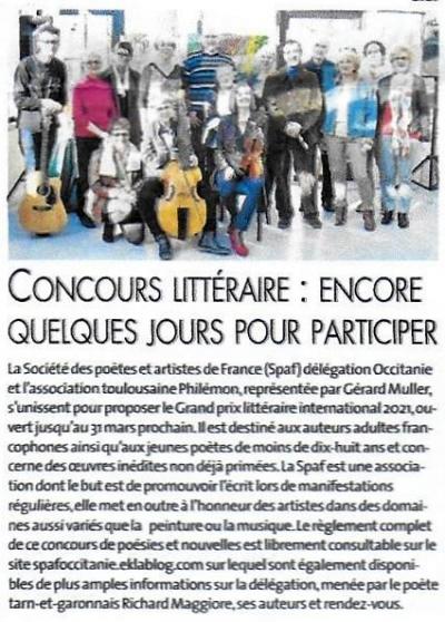 ANNONCES DU CONCOURS