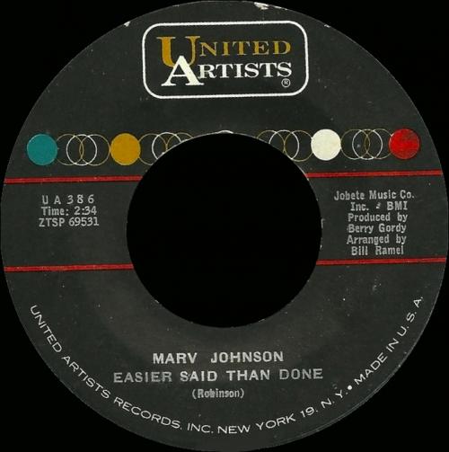 Marv Johnson : Album " Early Classics " United Artists Records ‎LBR 1008 [ UK ]