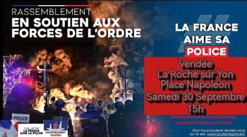 MANIFESTATION  -Soutien aux  forces de l'ordre - Samedi 30 septembre à 15h -