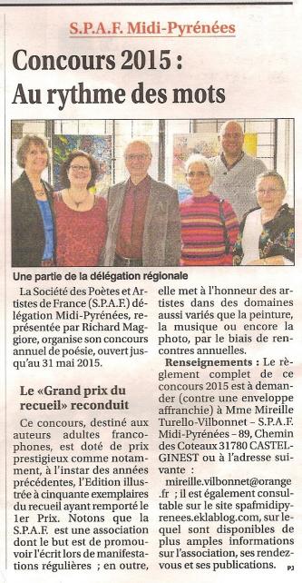 REVUE DE PRESSE: JANVIER/FEVRIER 2015
