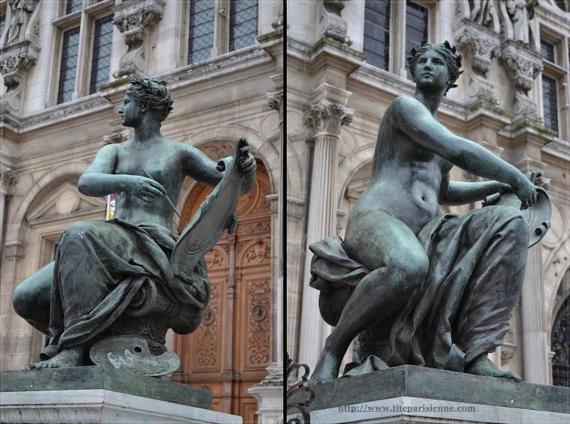  L’Hôtel de Ville : La Science, par Jules Blanchard et l’Art, par Laurent Marqueste