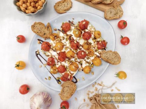 Dip de burrata & tomates cerises rôties