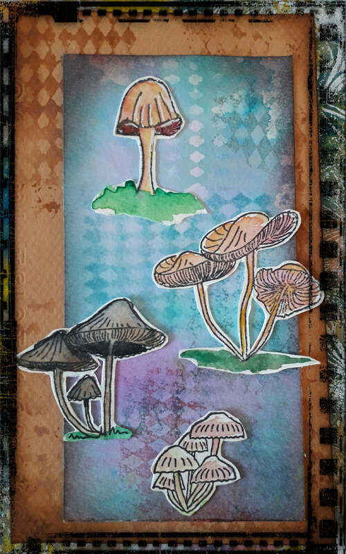 champignons mushrooms stamps tampons the artistic stamper