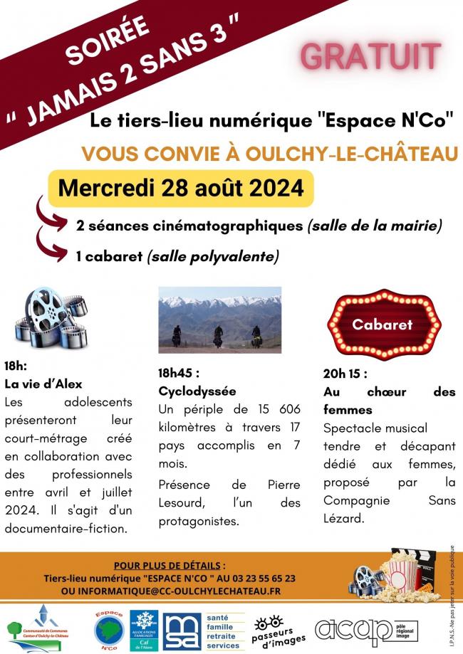 Soirée Cinéma / Cabaret à Oulchy-le-Château