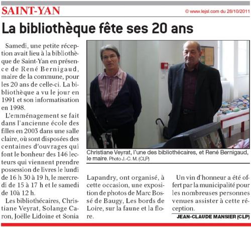 Bibliothèque a 20 Ans