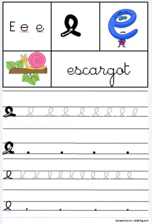fichier d'écriture cursive maternelle