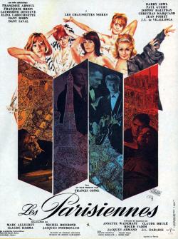LES PARISIENNES BOX OFFICE FRANCE 1962 AFFICHE DE YVES THOS