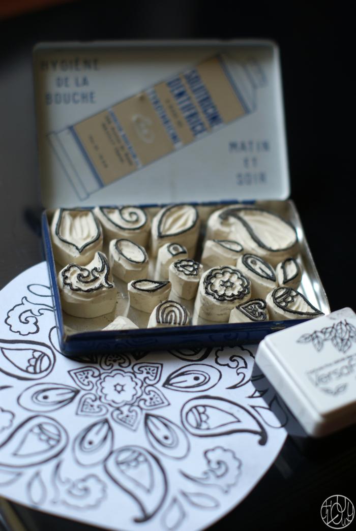 Défi gravure 22/52 - Des tampons mandala