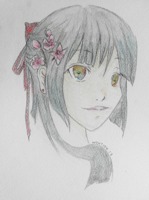• Dessin "visage fille manga chinoise"