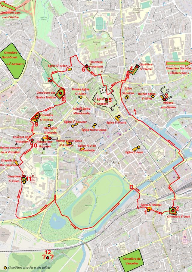 La randonnée du 9 novembre à la recherche des cimetières dormants de Caen