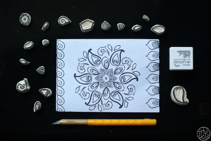 Défi gravure 22/52 - Des tampons mandala