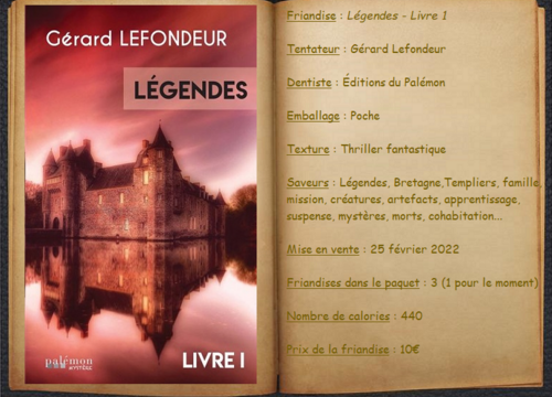 Légendes - Livre 1 - Gérard Lefondeur