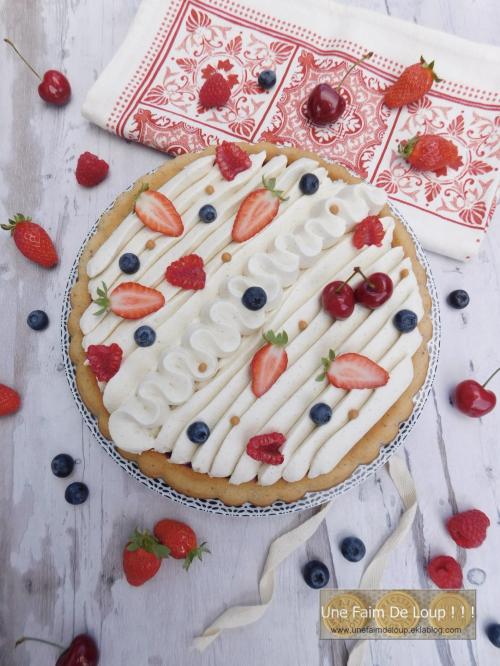 Financier fruits rouges & ganache chocolat blanc