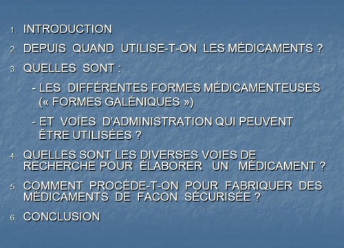 L'évolution du médicament jusqu'à nos jours, une conférence de l'Association Culturelle Châtillonnaise