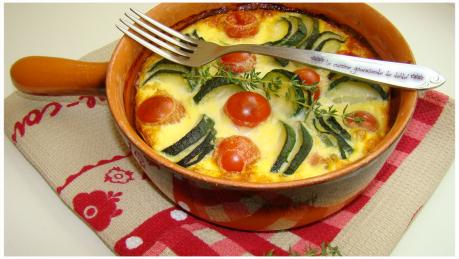 CLAFOUTIS TOATE ET COURGETTE