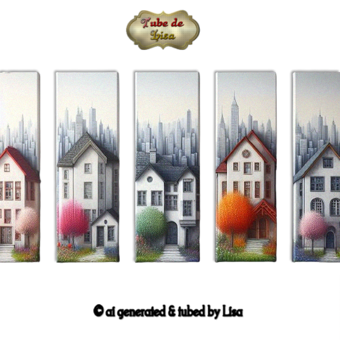 Cute Houses - Décoration murale