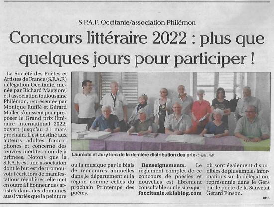 ANNONCES DU CONCOURS