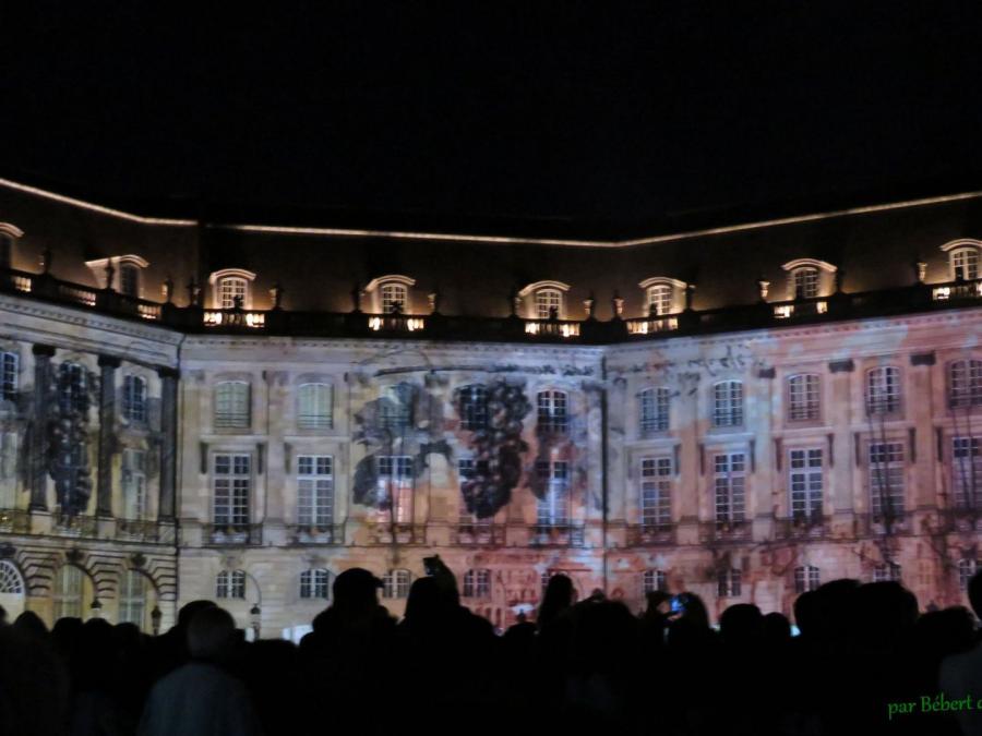le soir de la fête du vin à Bordeaux