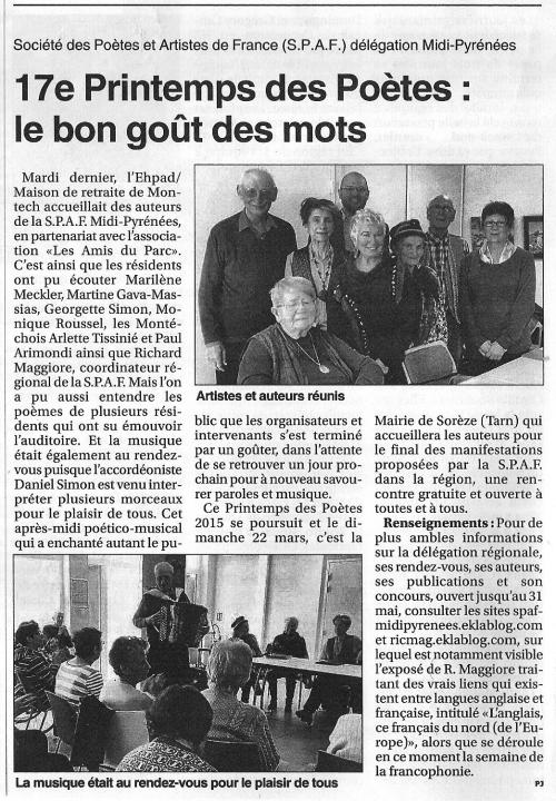LA PRESSE EN MARS