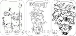 Les Minions - coloriages et MP !
