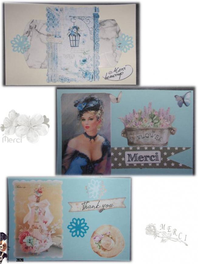 Cartes "maison" : Anniversaire - Nouvelle année - Merci 