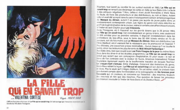 Mario Bava, La fille qui en savait trop  en Blu ray