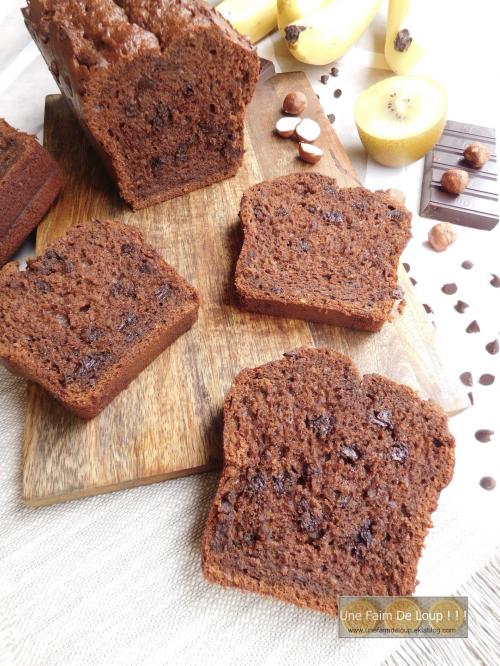 Banana bread choco' noisette