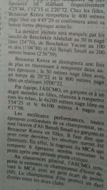 1992 Natation  MCA 2e au Chmpionnat hivernal à Sétif