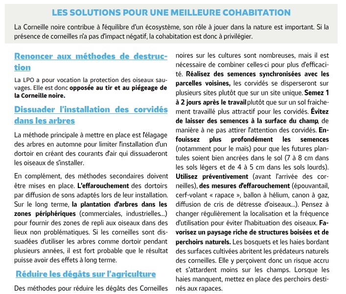 Extrait de la fiche médiation de la LPO
