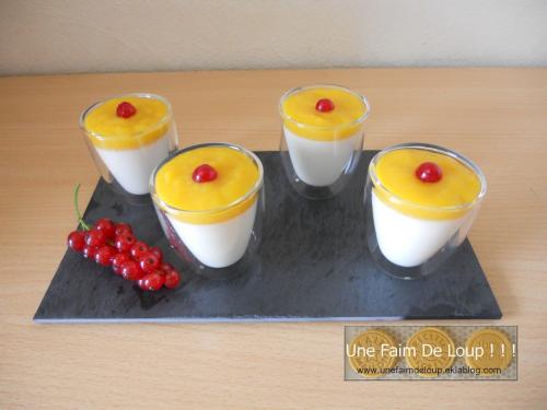 Panna Cotta lait de coco et purée de mangue