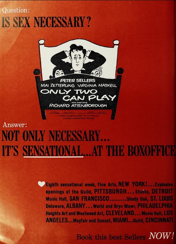 BOX OFFICE USA DU 4 AVRIL 1962 AU 10 AVRIL 1962