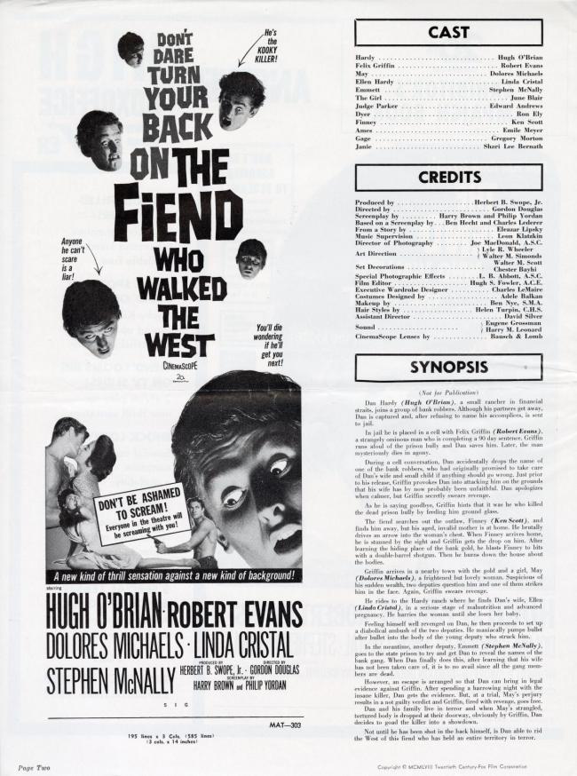 BOX OFFICE USA DU 20 AOUT 1958 AU 26 AOUT 1958
