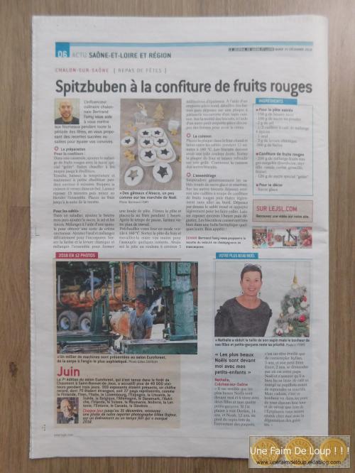 Mes recettes dans le Journal de Saône & Loire JSL 71 - Noël 2018
