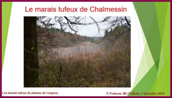 "Les marais tufeux du Plateau de Langres", une conférence proposée par la Société Mycologique du Châtillonnais