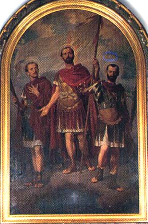 Saints Octave, Soluteur et Adventeur, Soldats et martyrs († 297)